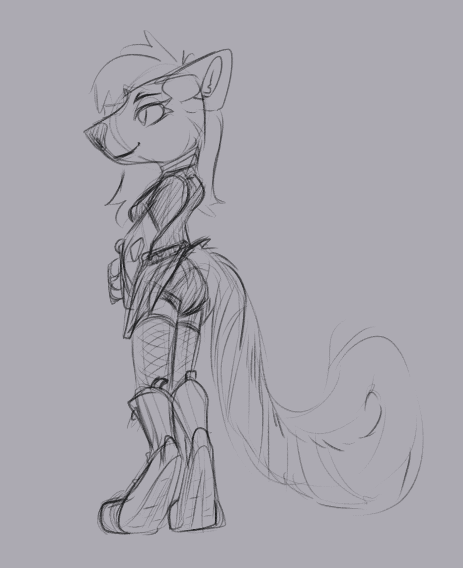 chibi pen sketch
